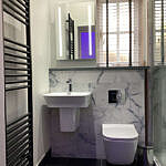 Holiday cottage toilet and basin